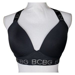 2 BCBG Bras Black Tan Leopard Wireless Padded 13.5" Under Bust 36C New *Read*